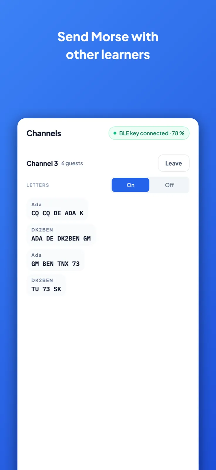A Channel conversation